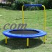 3 FT Children Kids Safe Round Bouncer Trampoline with HandRail ,Red/Blue   
